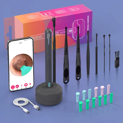 Ear Cleaner with Camera Set HD Ear Sticks Otoscope USB C Charging Endoscope Wax Removal Tool Earpick Ear Cleaning Set NK3 Pro