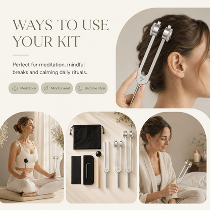 Resonance Tuning Fork Kit – 128Hz, 256Hz & 512Hz
