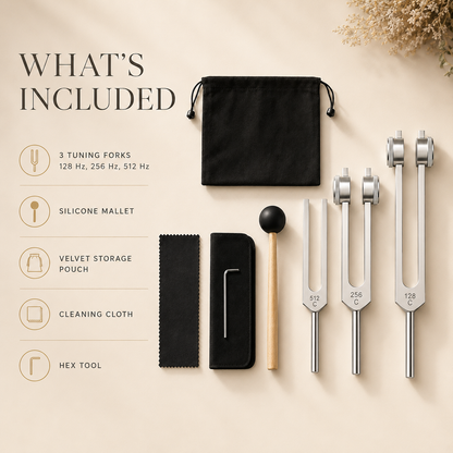 Resonance Tuning Fork Kit – 128Hz, 256Hz & 512Hz